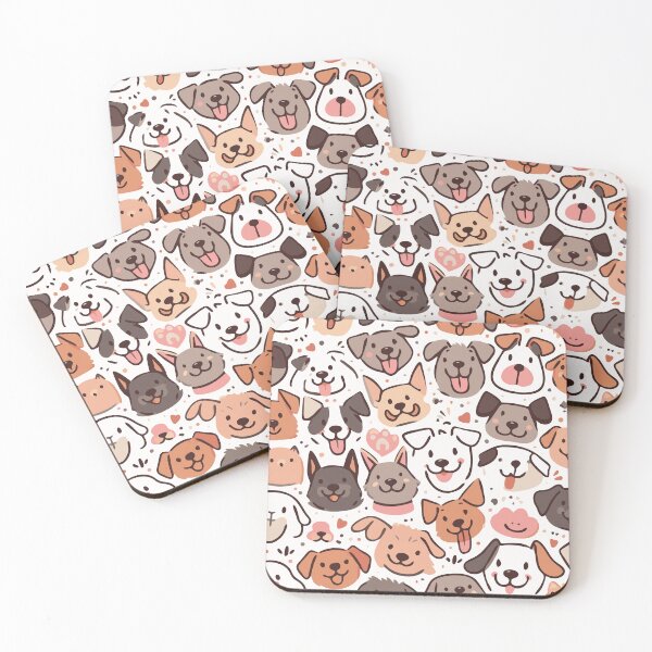 Item preview, Happy Cute Puppies Pattern designed and sold by ArtFactoryAI.