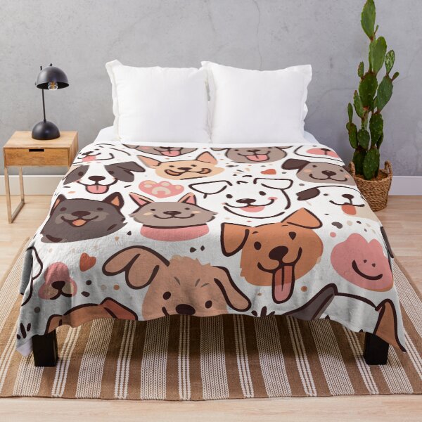Item preview, Happy Cute Puppies Pattern designed and sold by ArtFactoryAI.