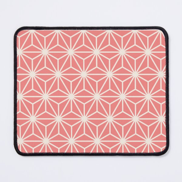Item preview, Pink Beige Cubes Hexagons Triangles Stars Intersecting Lines Geometric Japanese Pattern designed and sold by PenguinForests.