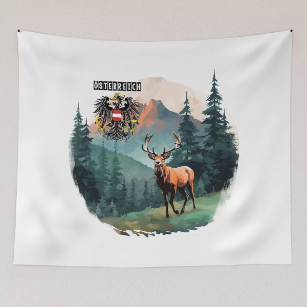 Item preview, Austria eagle & coat of arms with deer and landscape designed and sold by Andrea-Design.