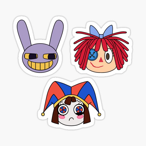 Item preview, The Amazing Digital Circus Trio (Pomni, Jax, Ragatha) designed and sold by BadgertheBagel.