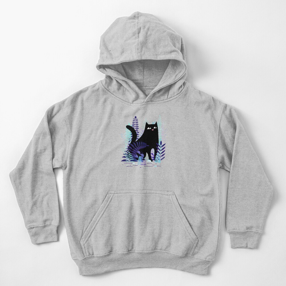 The Ferns (Black Cat Version) Kids Pullover Hoodie