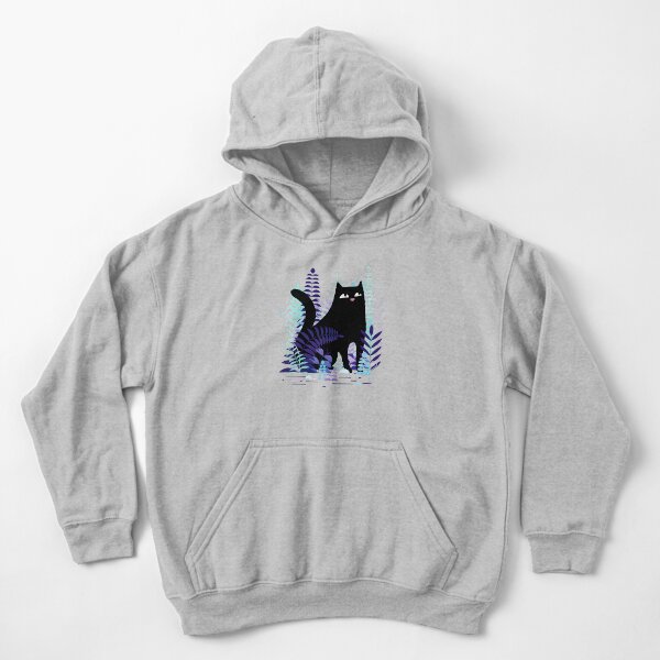 The Ferns (Black Cat Version) Kids Pullover Hoodie