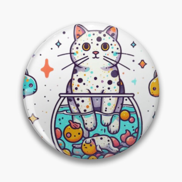 Item preview, Magical Cat & fish floating around-Part 2 designed and sold by FuzyFriendHaven.