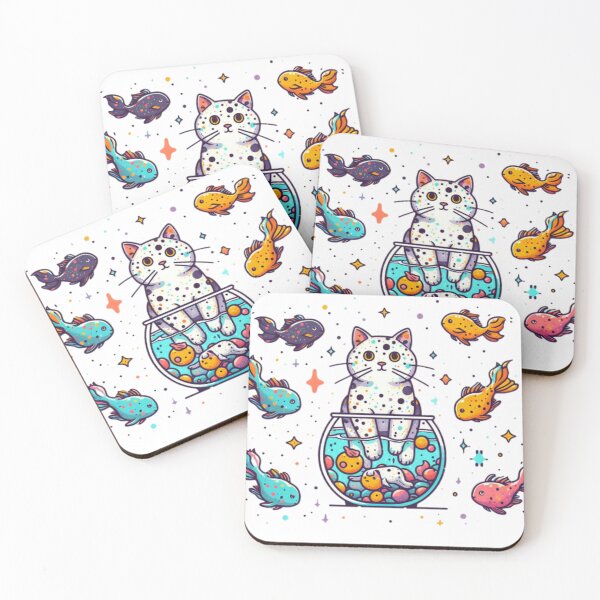 Item preview, Magical Cat & fish floating around-Part 2 designed and sold by FuzyFriendHaven.