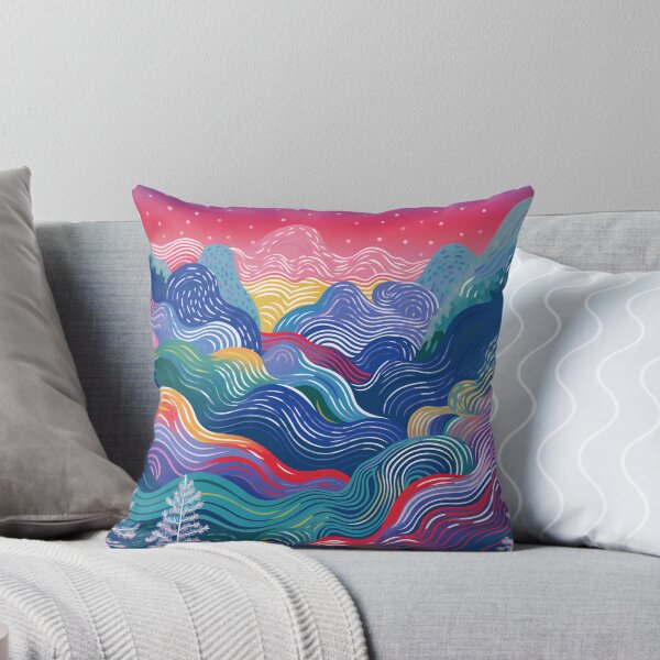 Item preview, Pink Indigo Mountains designed and sold by EnchantArtCo.
