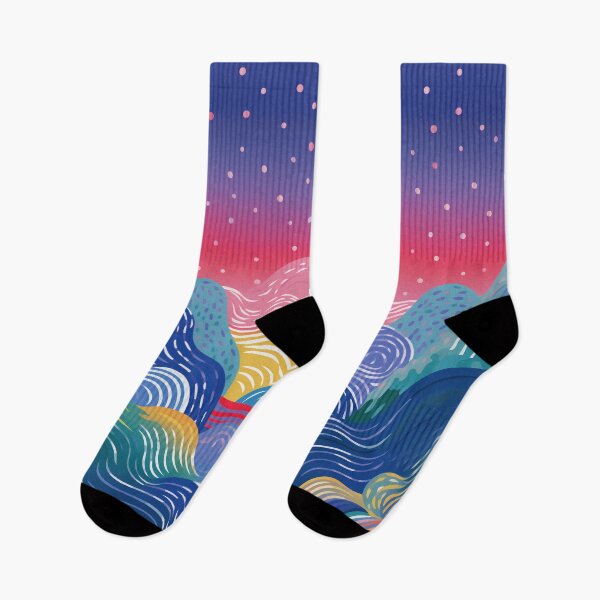 Item preview, Pink Indigo Mountains designed and sold by EnchantArtCo.