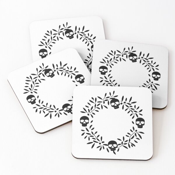 Item preview, Dark Holiday Delight: Simple Skull Wreath designed and sold by EmeraldeaArt.