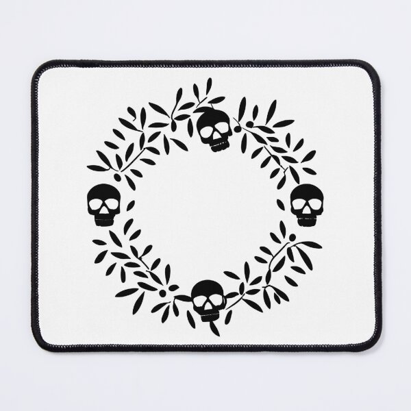 Item preview, Dark Holiday Delight: Simple Skull Wreath designed and sold by EmeraldeaArt.