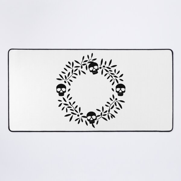 Item preview, Dark Holiday Delight: Simple Skull Wreath designed and sold by EmeraldeaArt.