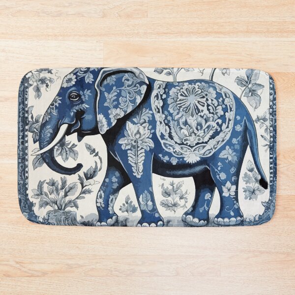 Item preview, Toile De Jouy Blue Elephant  designed and sold by Deepestblue.