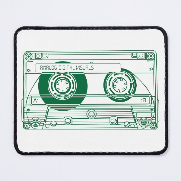 Item preview, Cassette Tape Graphic Tee – Mixtape Era Y2K Streetwear (Cadmium Green Lines) Analog / Music designed and sold by analogdigitalvz.
