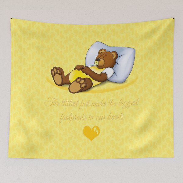 Item preview, Sleeping Ted (with quote) - Yellow designed and sold by ifourdezign.