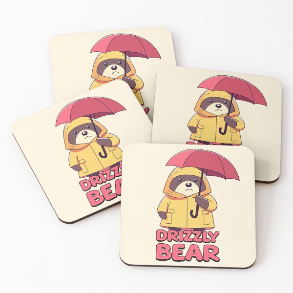 Item preview, Drizzly Bear! Cute Raincoat Bear Cartoon designed and sold by PMCreative.