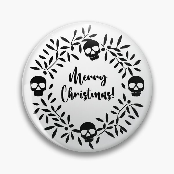 Item preview, Gothic Greetings: Black Christmas Skull Wreath designed and sold by EmeraldeaArt.