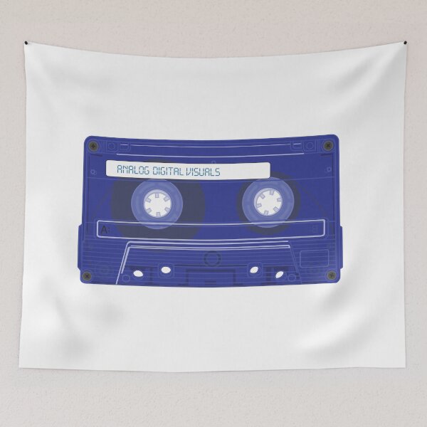Item preview, Cassette Tape Graphic Tee – Mixtape Era Y2K Streetwear (Cosmic Cobalt Colorway) Analog / Music T-Shirt designed and sold by analogdigitalvz.