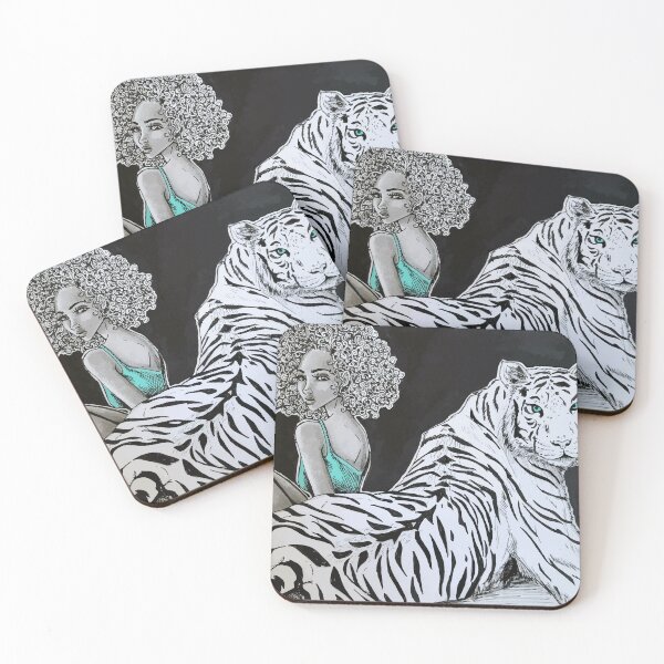 Item preview, Strong Tiger Woman Art designed and sold by DelFavaBean.