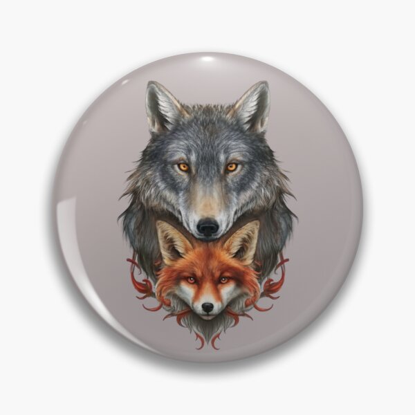 Item preview, Bearded wolf with red fox designed and sold by TeeSensation.
