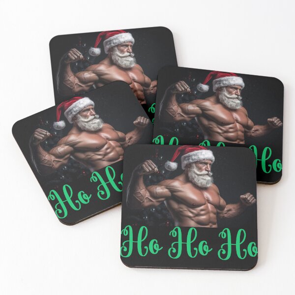 Item preview, Muscular Buff Santa Claus Flexing His Muscles designed and sold by Cindy Howe.
