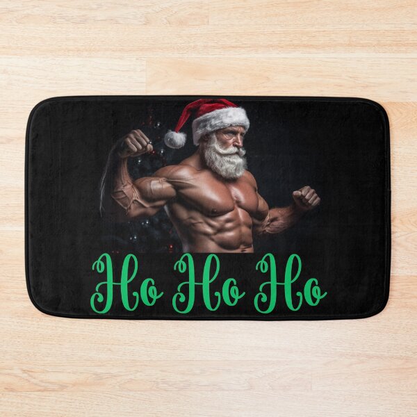 Item preview, Muscular Buff Santa Claus Flexing His Muscles designed and sold by Cindy Howe.