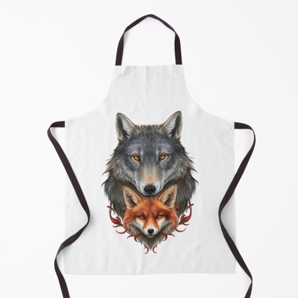 Item preview, Bearded wolf with red fox designed and sold by TeeSensation.