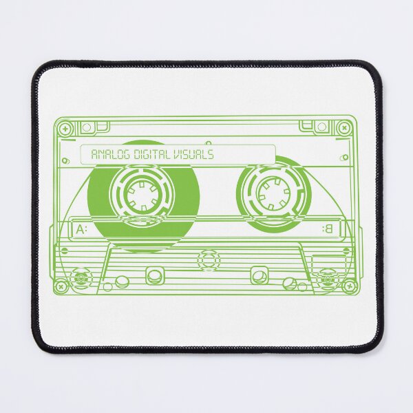 Item preview, Cassette Tape (Yellow Green Lines) Analog / Music designed and sold by analogdigitalvz.