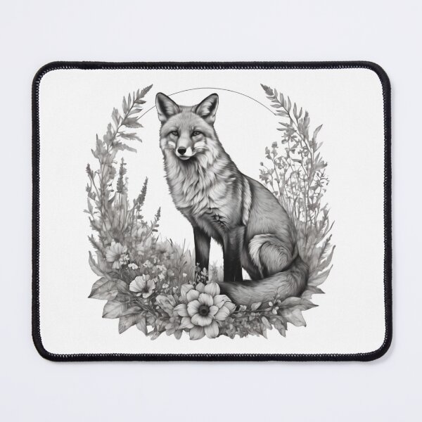 Item preview, Fox surrounded by wildflowers designed and sold by CosmosisShop.