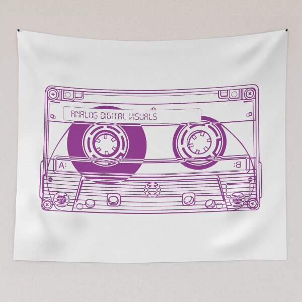 Item preview, Cassette Tape (Violet Lines) Analog / Music designed and sold by analogdigitalvz.
