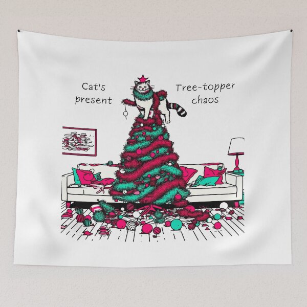 Item preview, Cat Christmas Tree Cat Cult Cat Lover Gift designed and sold by sharon1210.