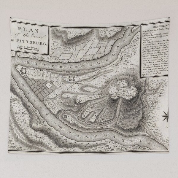 Item preview, Vintage Map of Pittsburgh PA (1796) designed and sold by BravuraMedia.