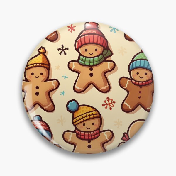 Item preview, Gingerbread Men Pattern designed and sold by ArtFactoryAI.