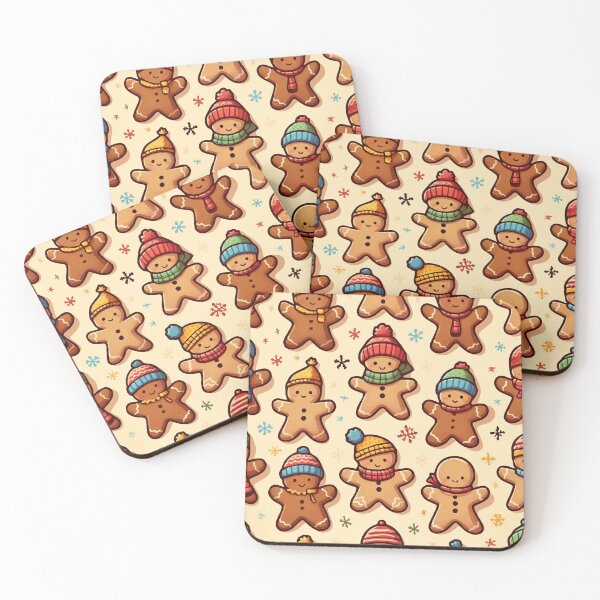Item preview, Gingerbread Men Pattern designed and sold by ArtFactoryAI.