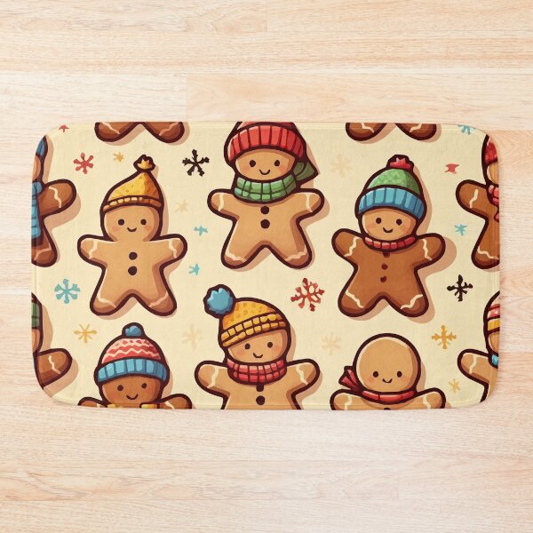 Item preview, Gingerbread Men Pattern designed and sold by ArtFactoryAI.