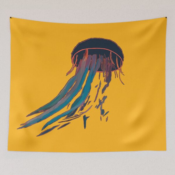 Item preview, Jellyfish (small / yellow background) designed and sold by MentaLee.