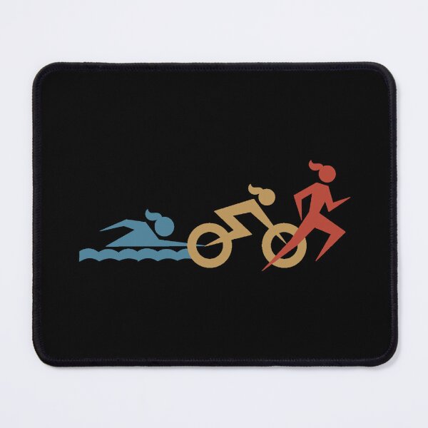 Item preview, Triathlon swim bike run  female triathlete girl silhouette pattern designed and sold by portrait4you.