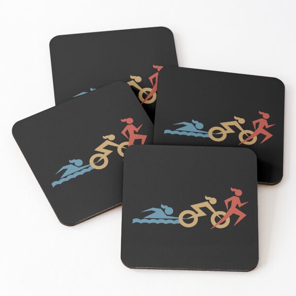 Item preview, Triathlon swim bike run  female triathlete girl silhouette pattern designed and sold by portrait4you.