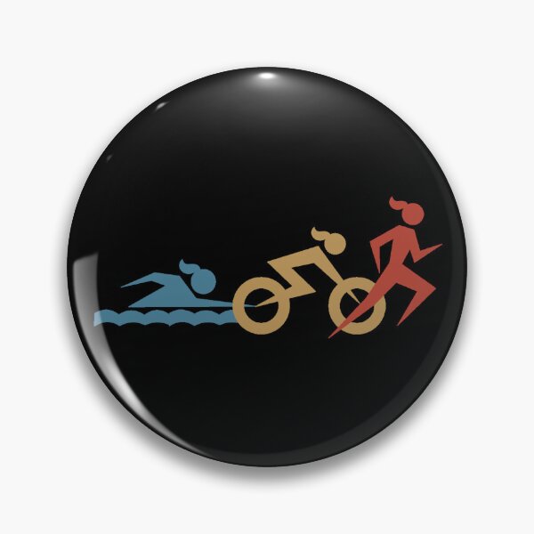 Item preview, Triathlon swim bike run  female triathlete girl silhouette pattern designed and sold by portrait4you.