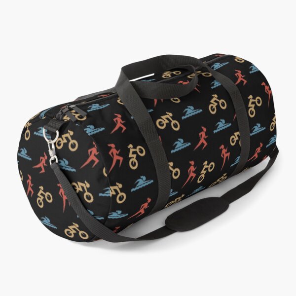 Artikelvorschau, Triathlon-Schwimmen, Radfahren, Laufen, weibliches Triathletin-Mädchen-Silhouettenmuster entworfen und verkauft von portrait4you.