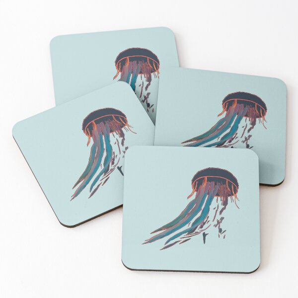 Item preview, Jellyfish (small / blue background) designed and sold by MentaLee.