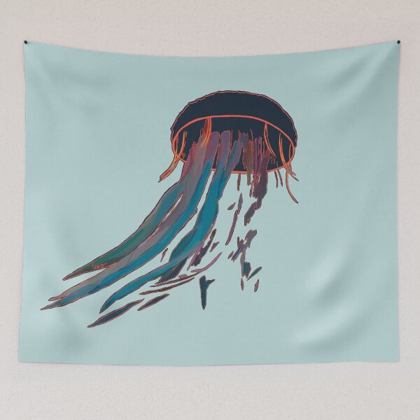 Item preview, Jellyfish (small / blue background) designed and sold by MentaLee.