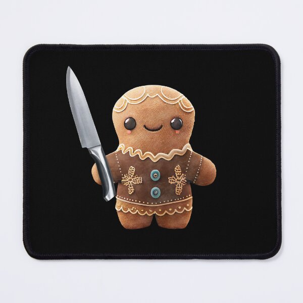 Item preview, Gingerbread with a knife designed and sold by FatBirdie.