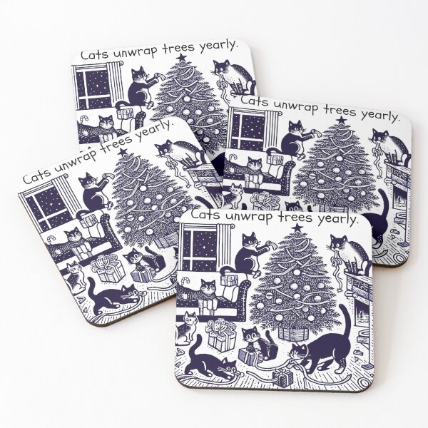Item preview, Cat Christmas Tree Cat Cult Cat Lover Gift designed and sold by sharon1210.