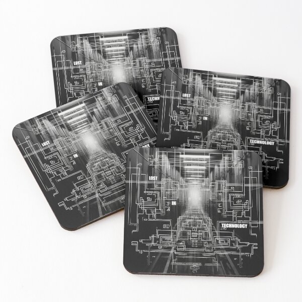 Item preview, Lost in technology, black and white artwork designed and sold by silent-violin.