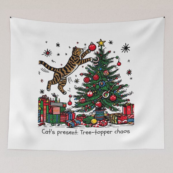 Item preview, Cat Christmas Tree Cat Cult Cat Lover Gift designed and sold by sharon1210.