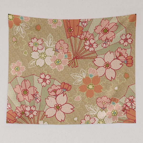 Item preview, Sakura Fan Pattern designed and sold by Noobles-Sh0p.