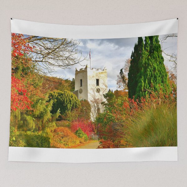 Item preview, Path to Church in Autumn Fall designed and sold by jalfc46.