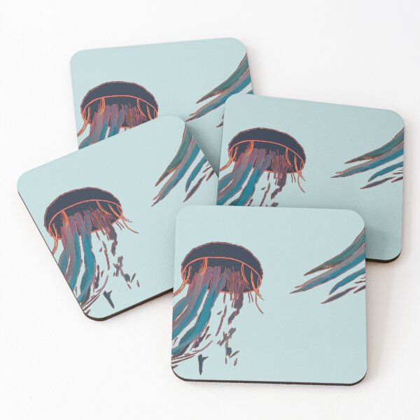 Item preview, Jellyfish (large / blue background) designed and sold by MentaLee.