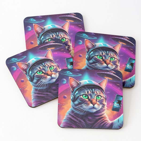 Item preview, Cat Ufo Selfie, Cat Selfie With Flying Saucer Funny Cat designed and sold by Mayalogo.