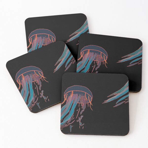 Item preview, Jellyfish (large / black background) designed and sold by MentaLee.