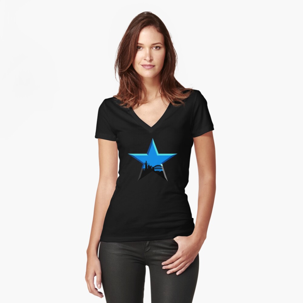 Item preview, Fitted V-Neck T-Shirt designed and sold by Justbeyou-.